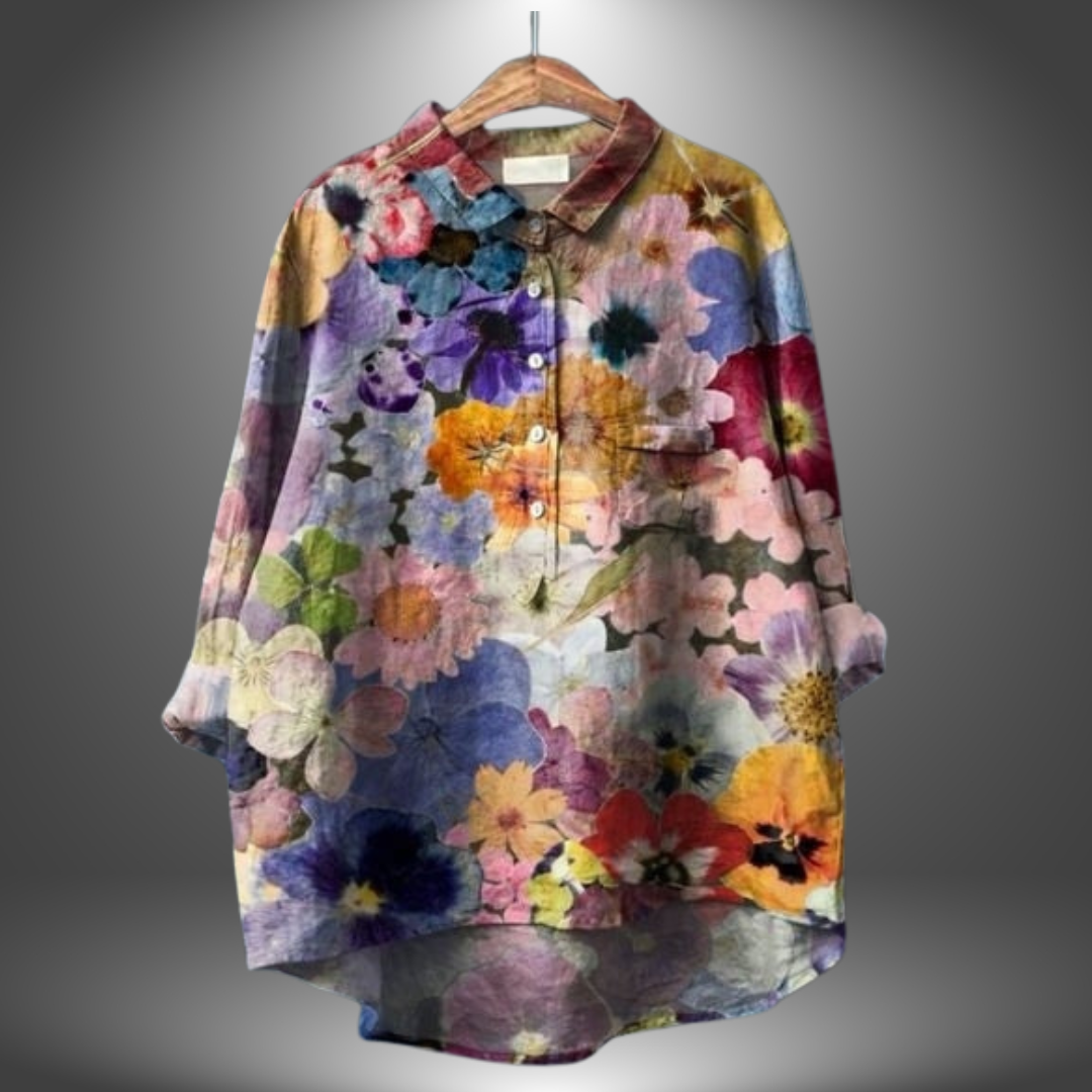 Ambera | Handcrafted blouse with floral motif