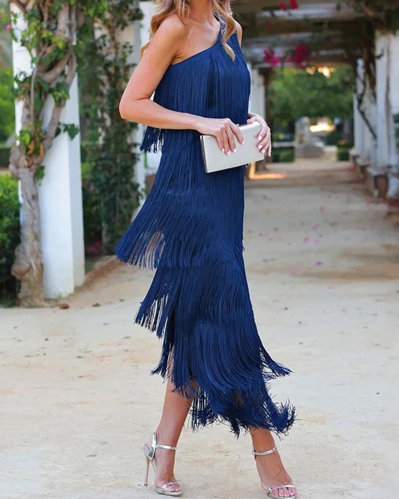 Valeria | Boho dress with fringes