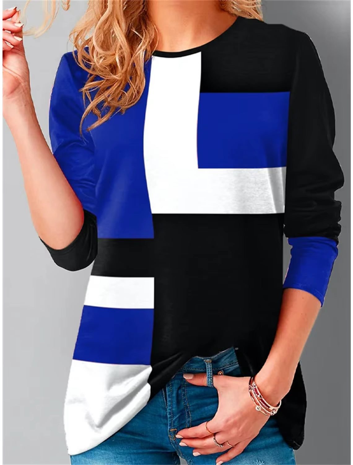 Ethla | Sweatshirt with vintage-style colour blocks