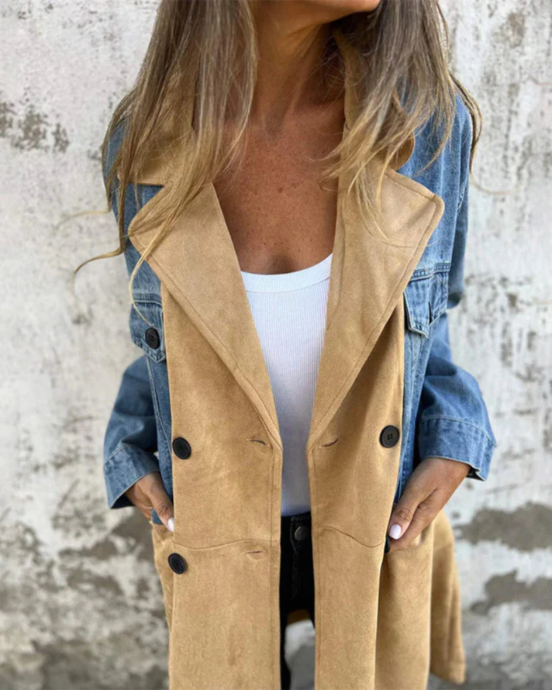 Marites |Denim and suede coat