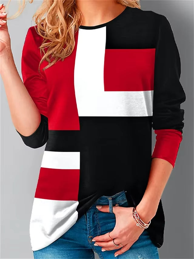 Ethla | Sweatshirt with vintage-style colour blocks