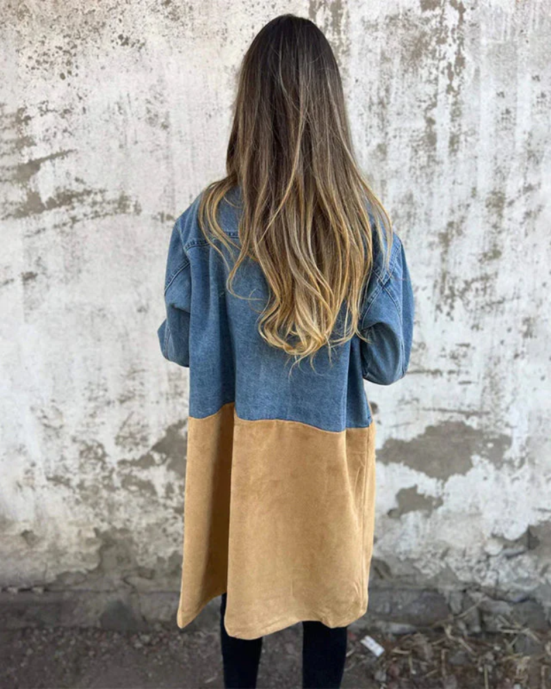 Marites |Denim and suede coat