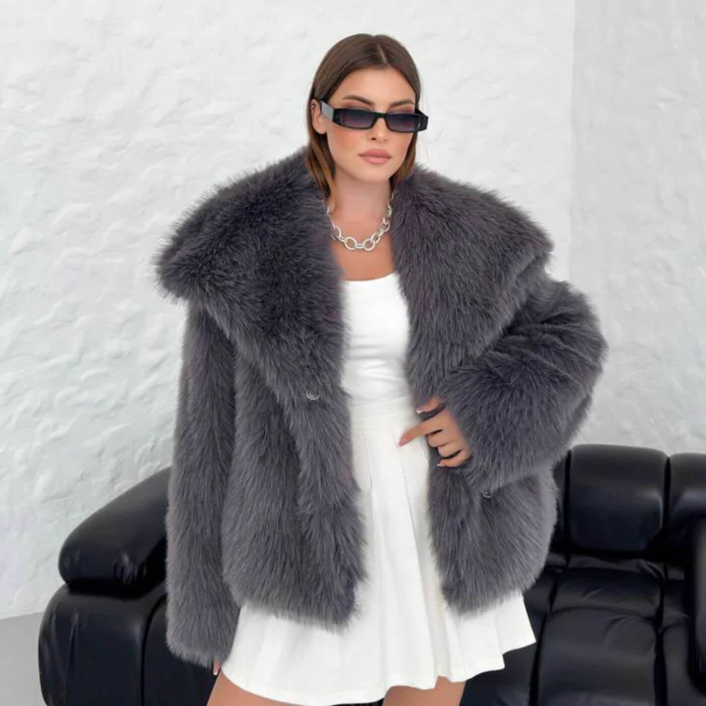 Kate™ - Elegant Faux Fur Coat