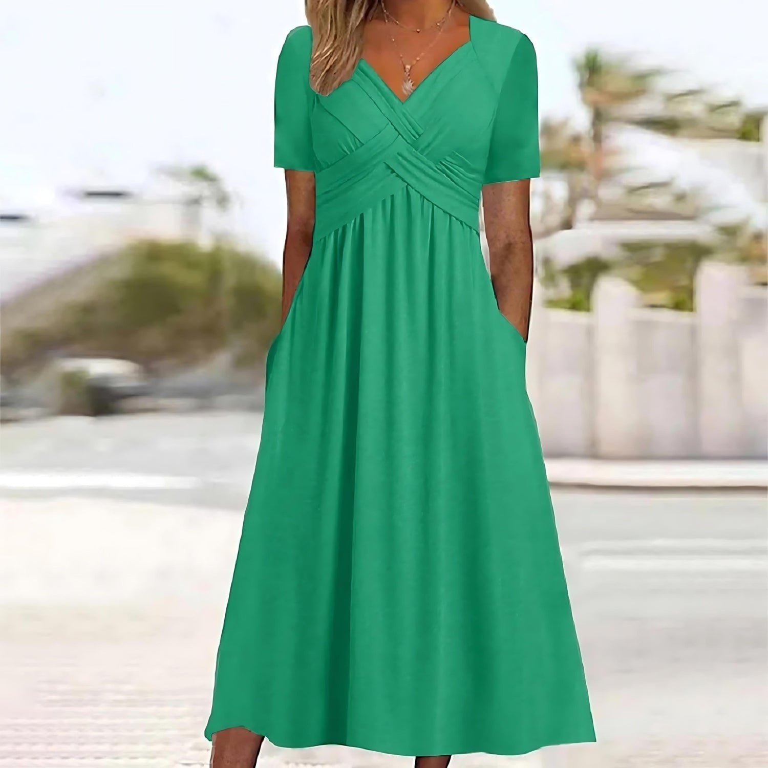 MAIKA | ELEGANT DRESS WITH BELLY COVERAGE