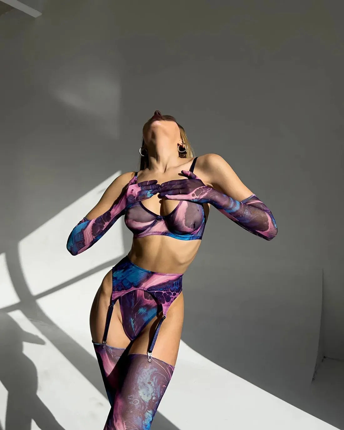 Serena | 5-Piece Tie Dye Lingerie Set