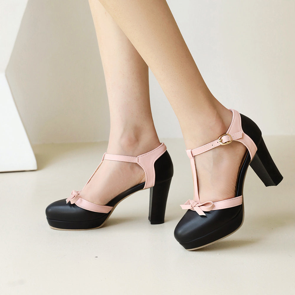 Elen T-Strap Heels