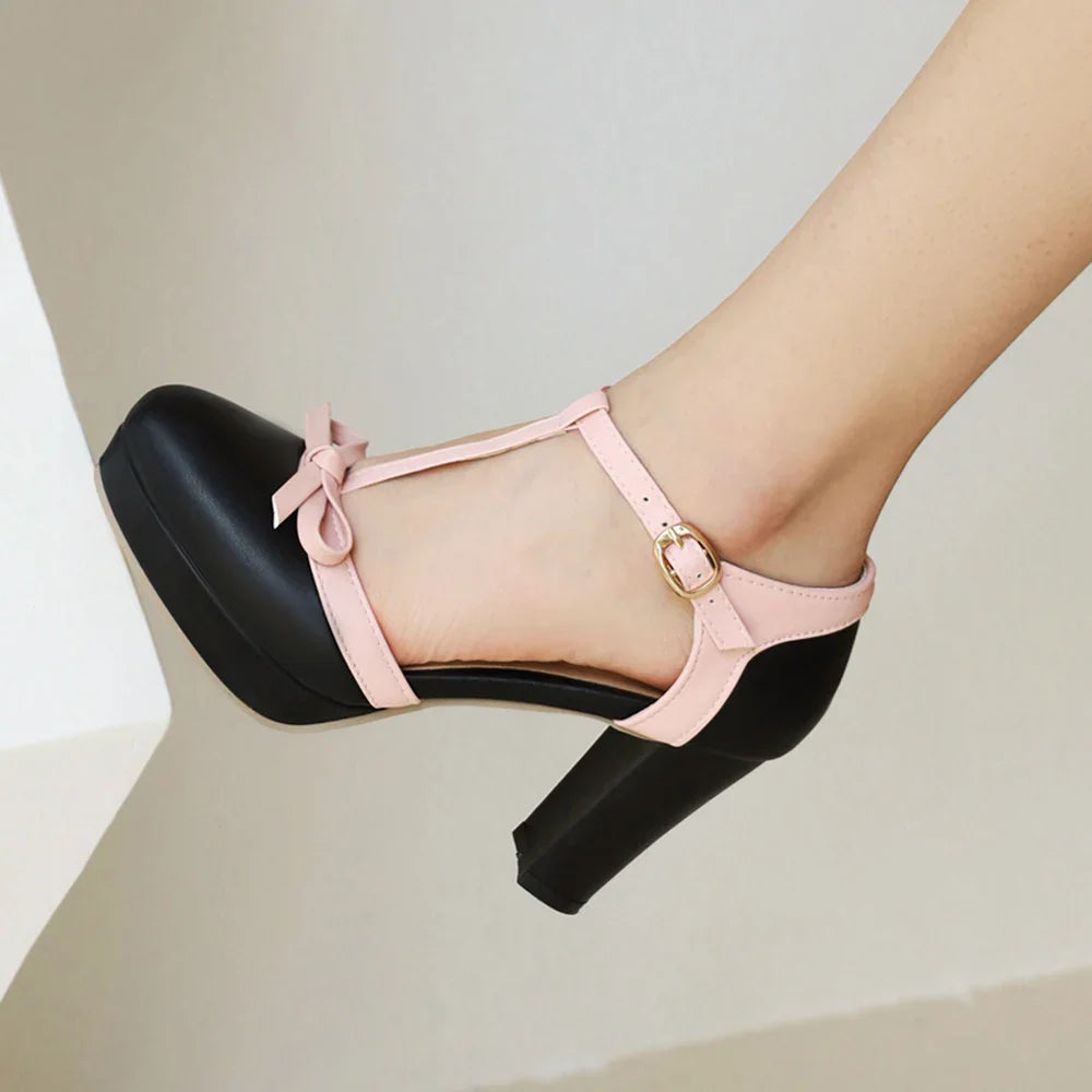 Elen T-Strap Heels