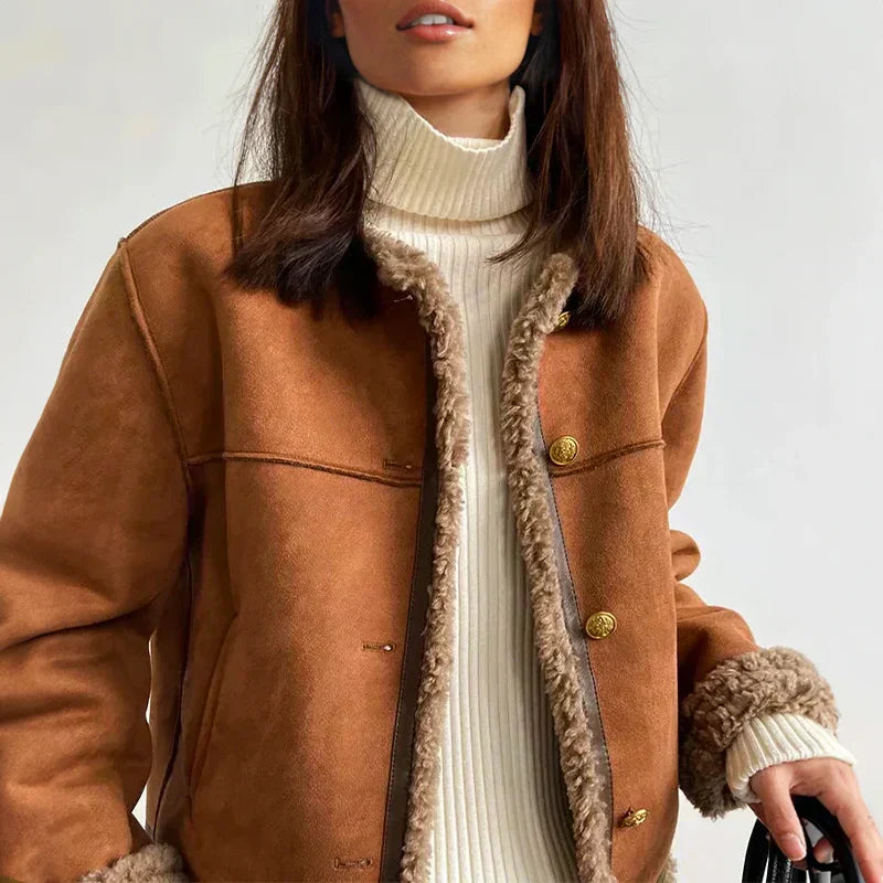 Milou | Sheepskin jacket with buttons