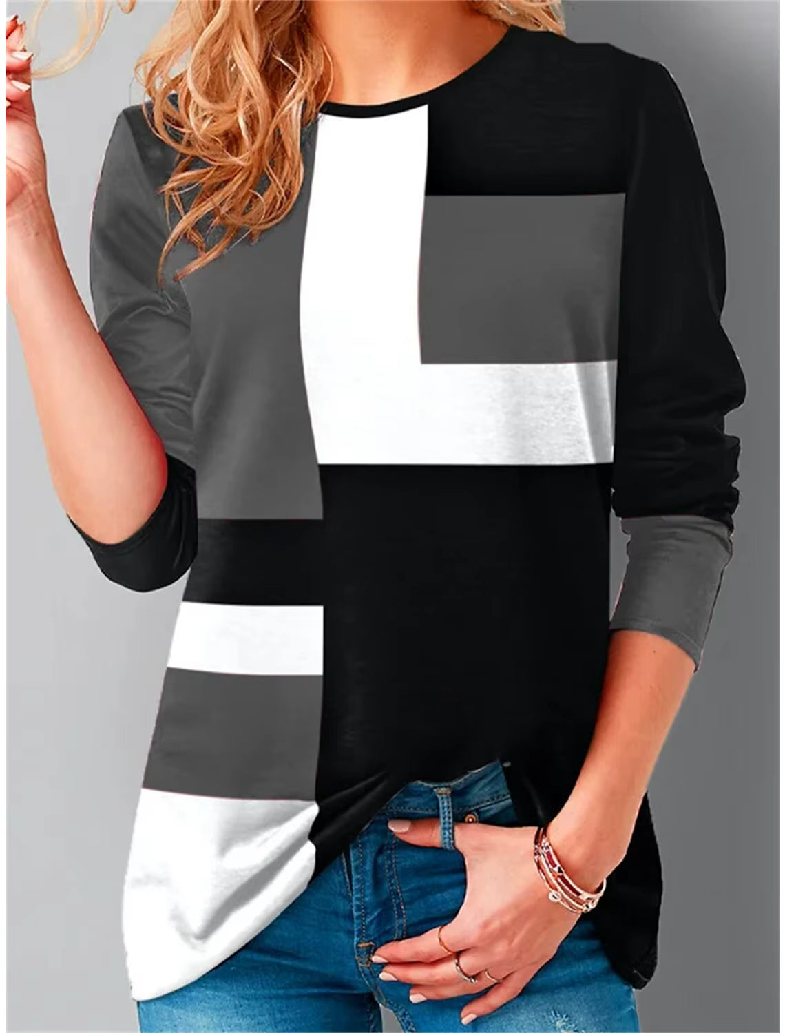 Ethla | Sweatshirt with vintage-style colour blocks